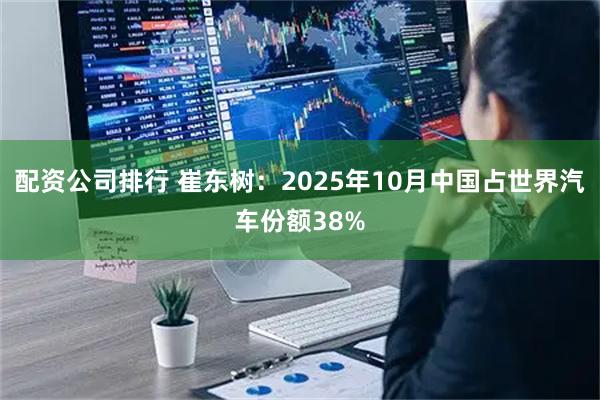 配资公司排行 崔东树：2025年10月中国占世界汽车份额38%